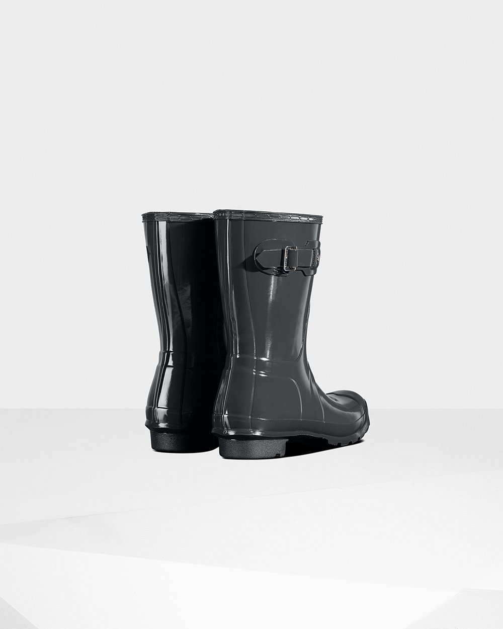 Women Hunter Original Gloss | Short Rain Boots Deep Green | NZ-76894-MDZA